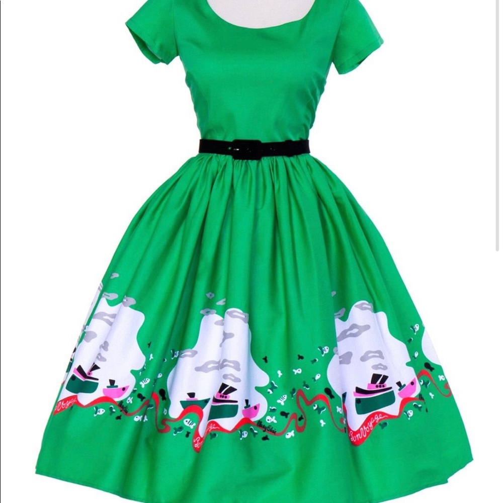 4x Mary Blair Pinup Couture dress EUC